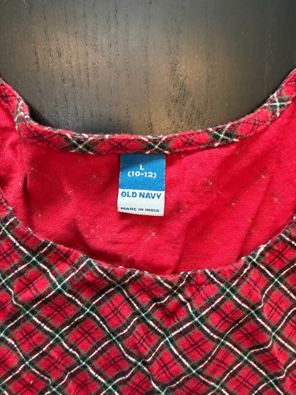 Old Navy Red Plaid Long-Sleeve Fit-and-Flare Dress